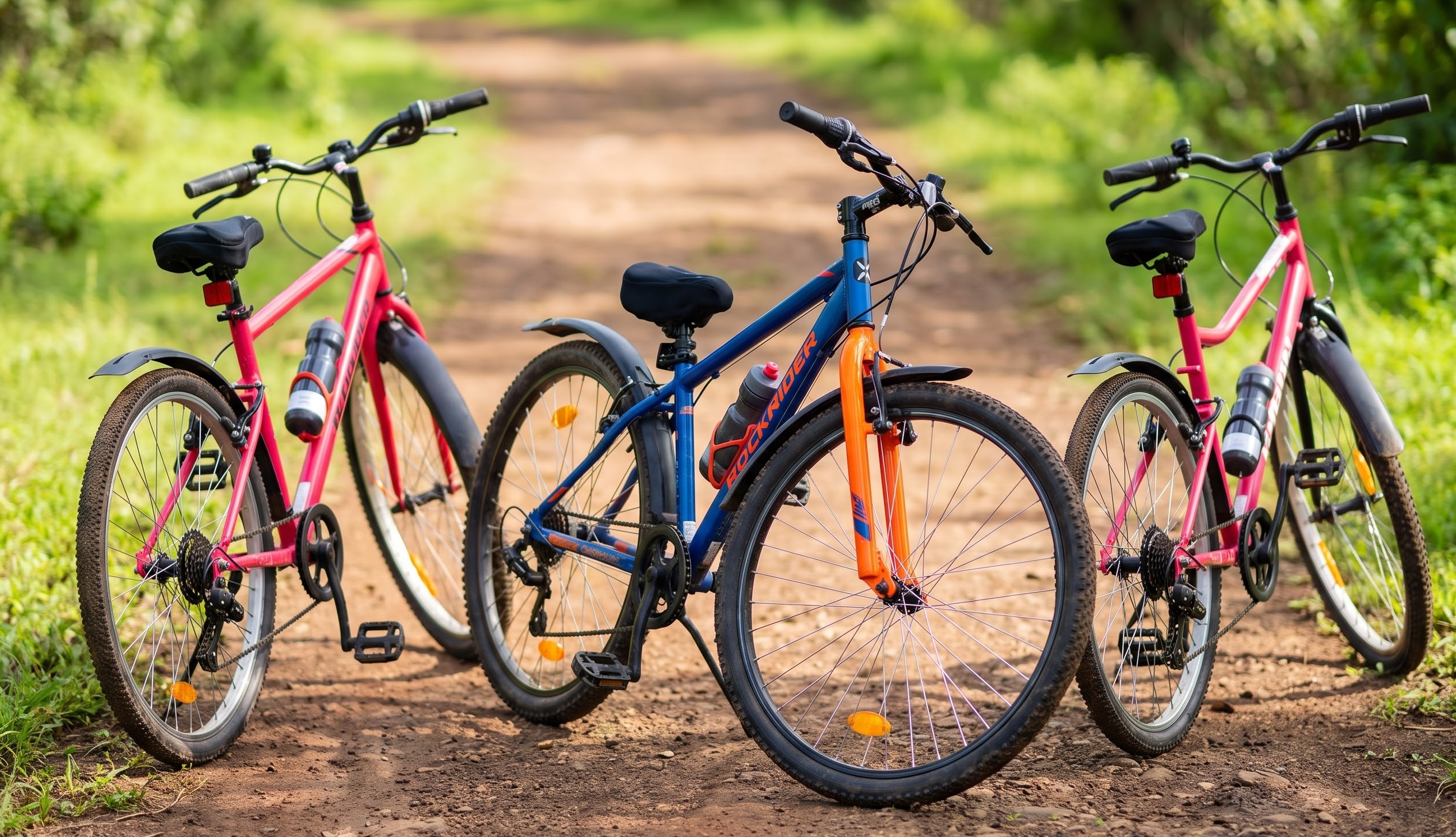 Bicycles ready for a ride through Breathe Woods
